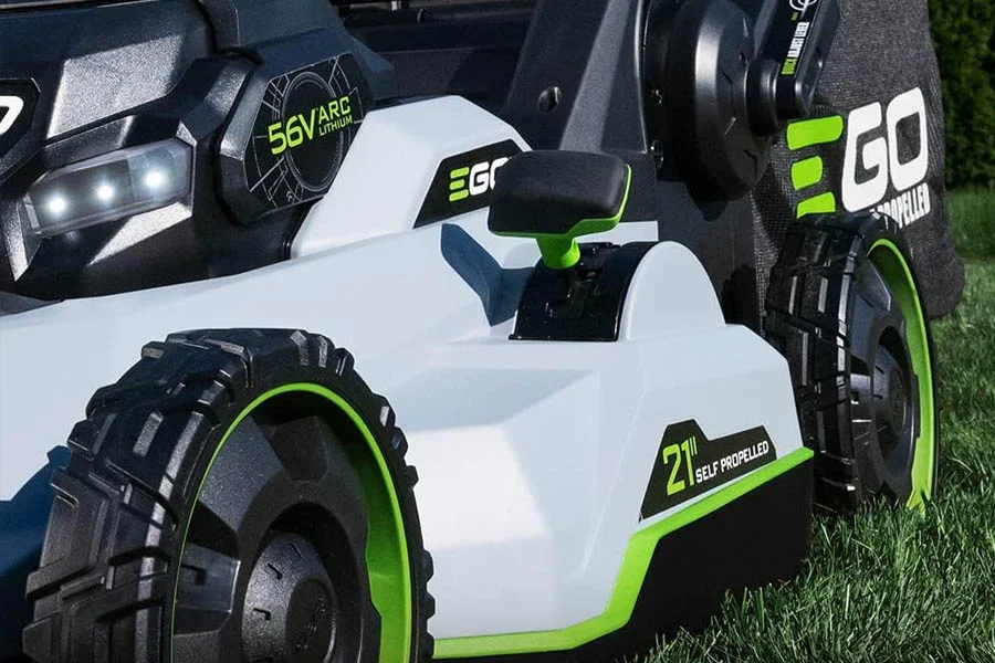 wide self propelled lawn mower